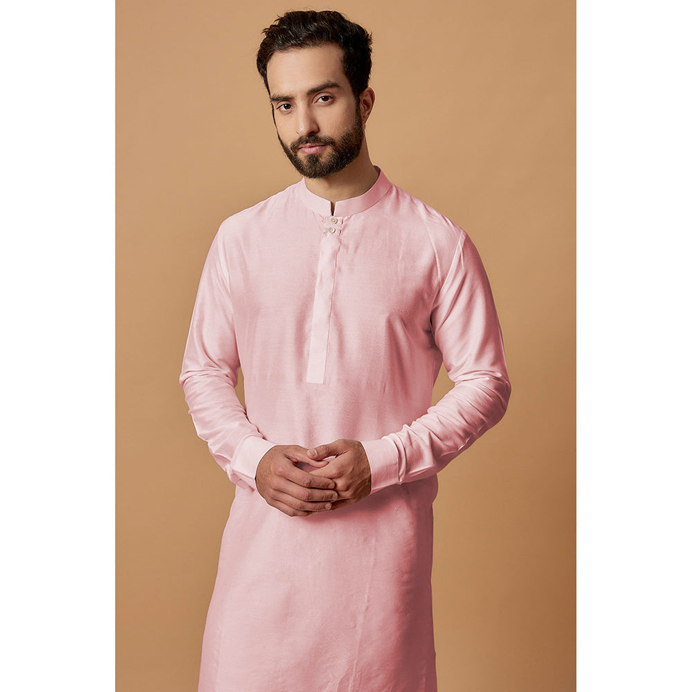 Bubber Couture Pink Shrey Shirt Kurta (Set of 2)