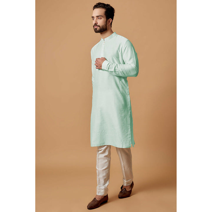 Bubber Couture Green Maanas Shirt Kurta (Set of 2)