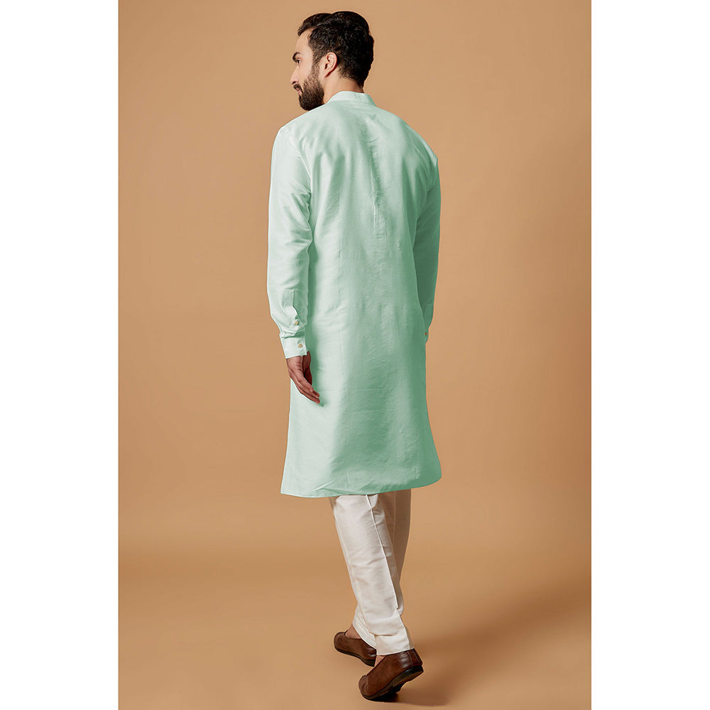 Bubber Couture Green Maanas Shirt Kurta (Set of 2)