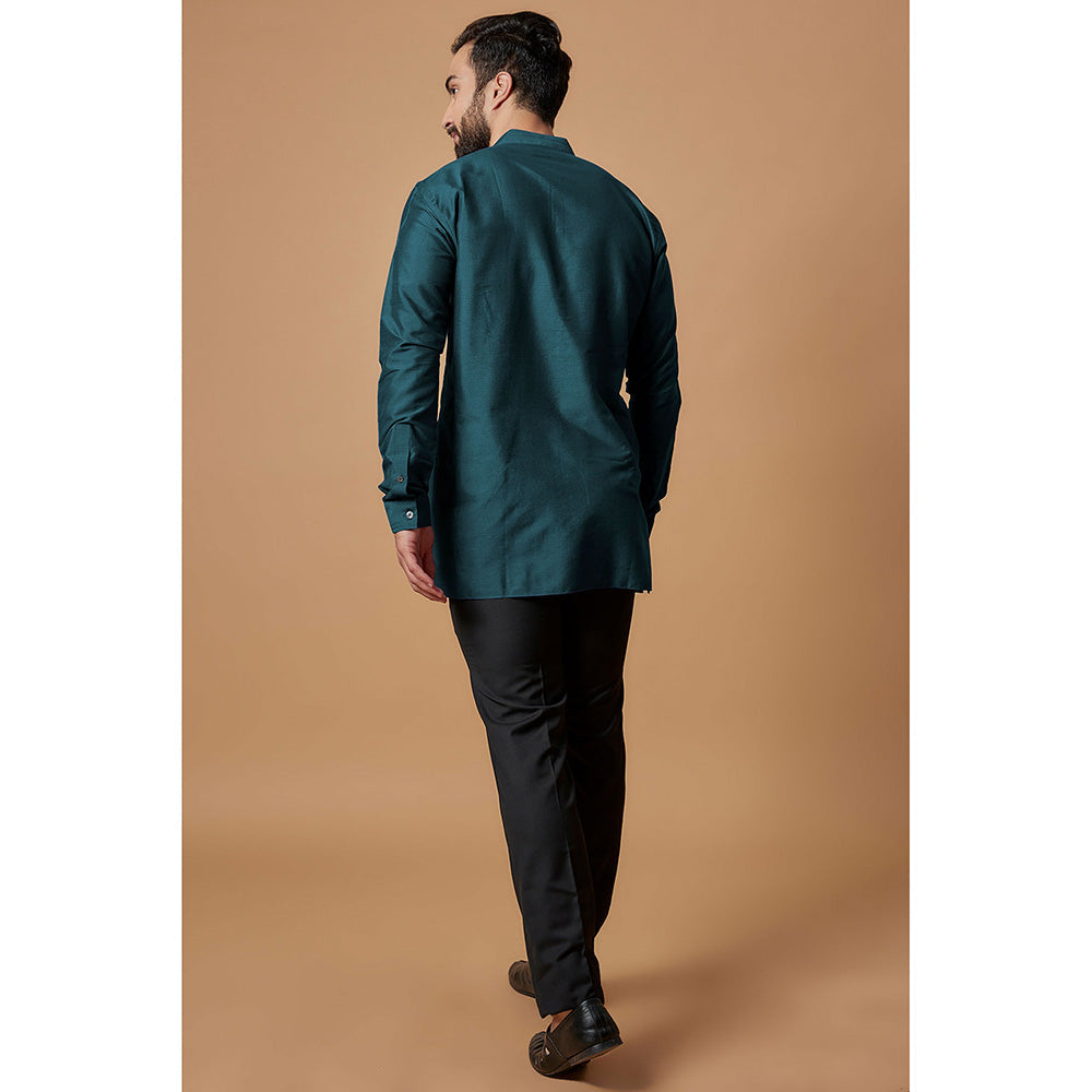 Bubber Couture Dark Green Tanish Shirt Kurta