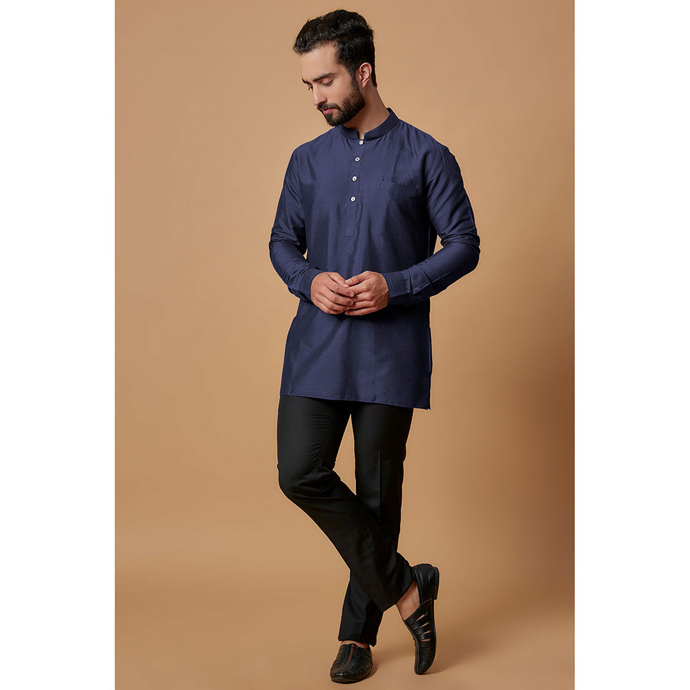 Bubber Couture Navy Blue Shaan Shirt Kurta