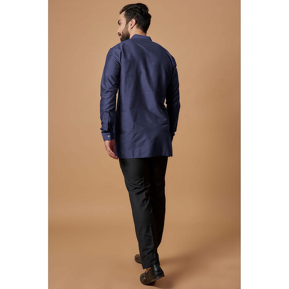 Bubber Couture Navy Blue Shaan Shirt Kurta