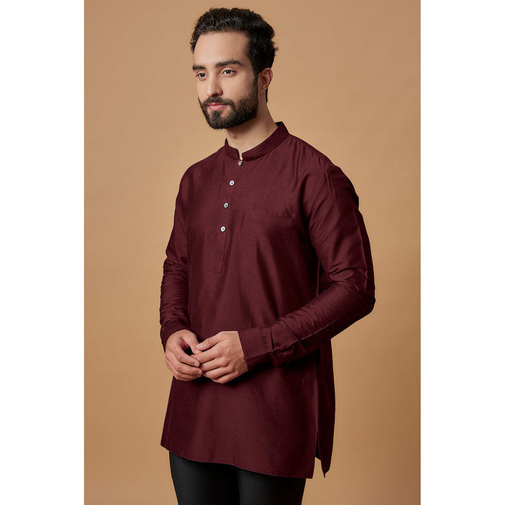 Bubber Couture Maroon Mahir Shirt Kurta