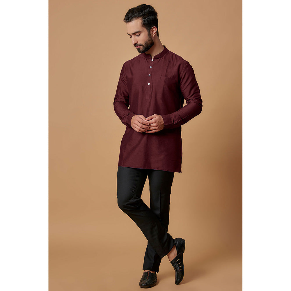 Bubber Couture Maroon Mahir Shirt Kurta