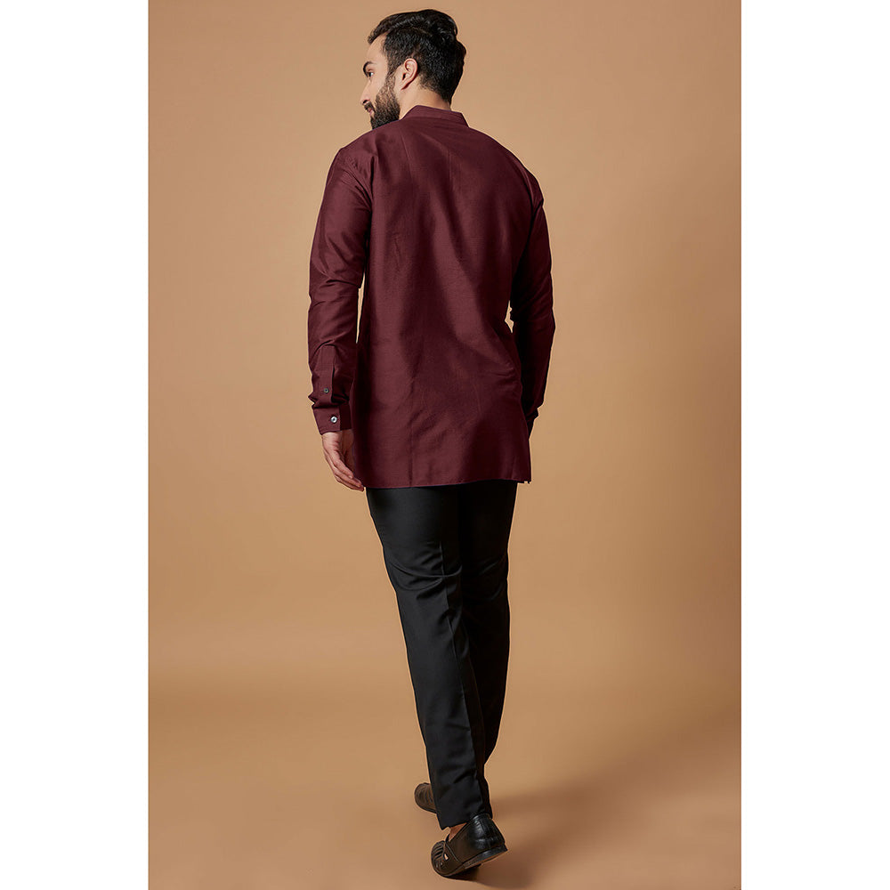 Bubber Couture Maroon Mahir Shirt Kurta