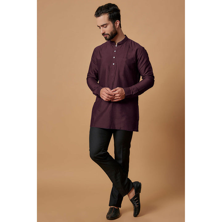 Bubber Couture Wine Adi Shirt Kurta