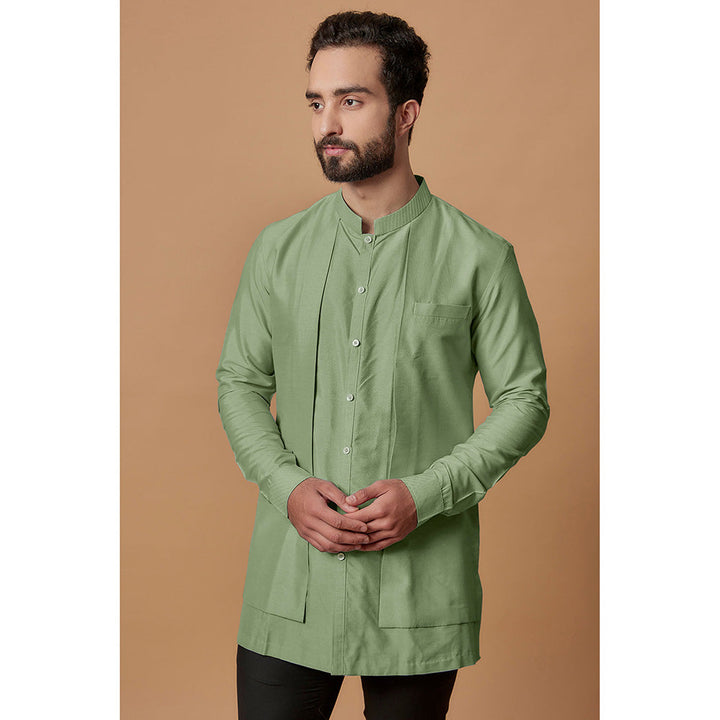 Bubber Couture Green Pranav Shirt Kurta