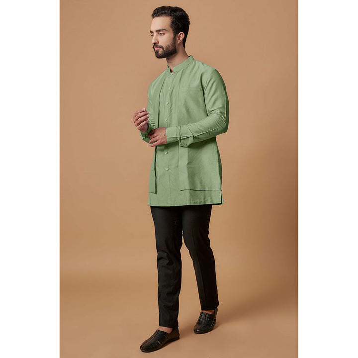 Bubber Couture Green Pranav Shirt Kurta