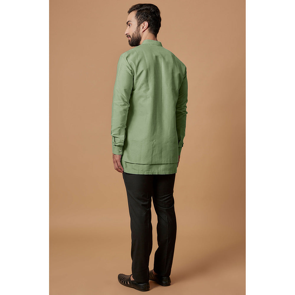 Bubber Couture Green Pranav Shirt Kurta