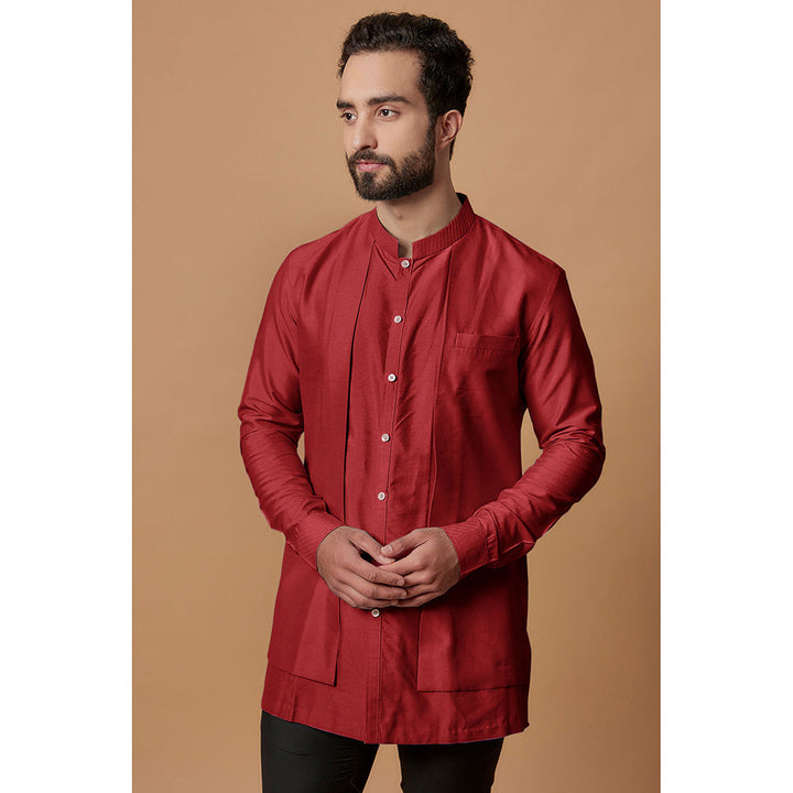 Bubber Couture Red Ekvir Shirt Kurta