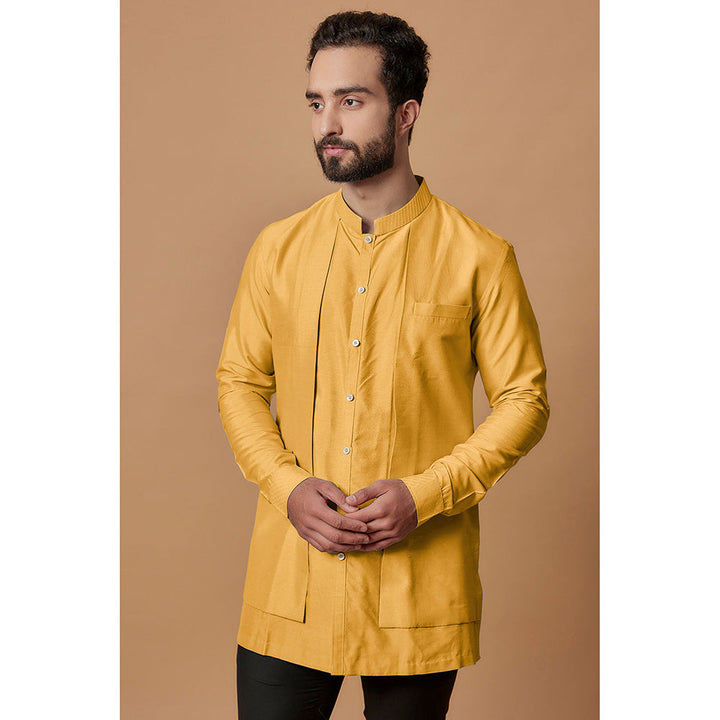 Bubber Couture Mustard Tanmay Shirt Kurta