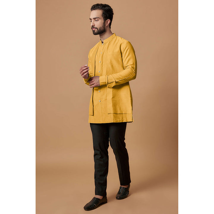 Bubber Couture Mustard Tanmay Shirt Kurta