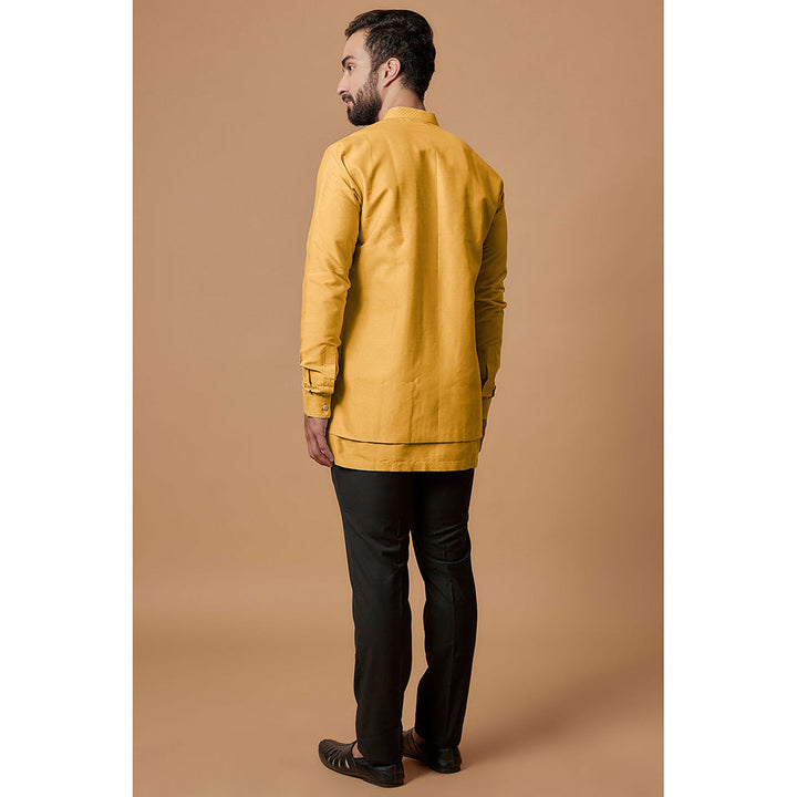 Bubber Couture Mustard Tanmay Shirt Kurta