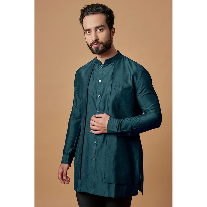 Bubber Couture Teal Zahir Shirt Kurta