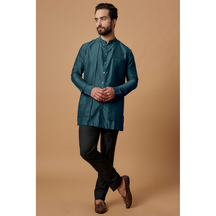 Bubber Couture Teal Zahir Shirt Kurta