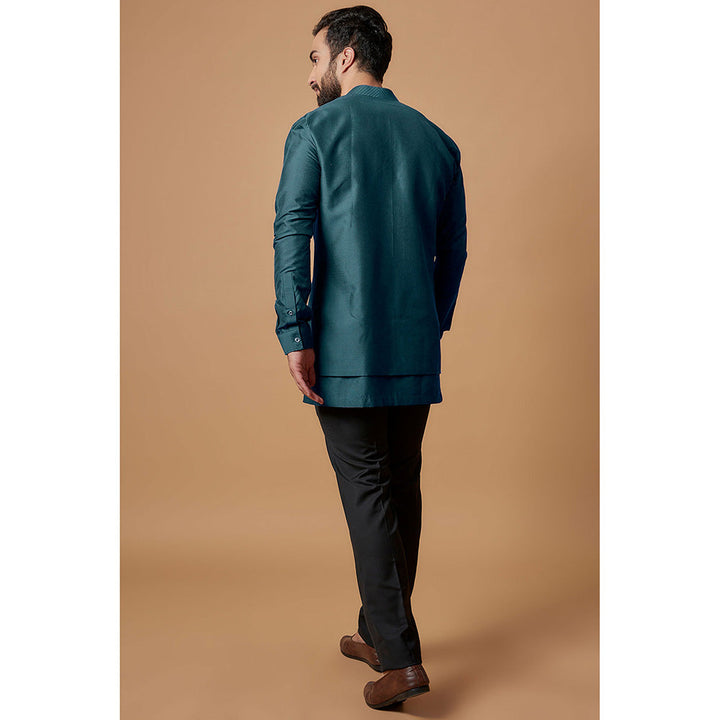 Bubber Couture Teal Zahir Shirt Kurta