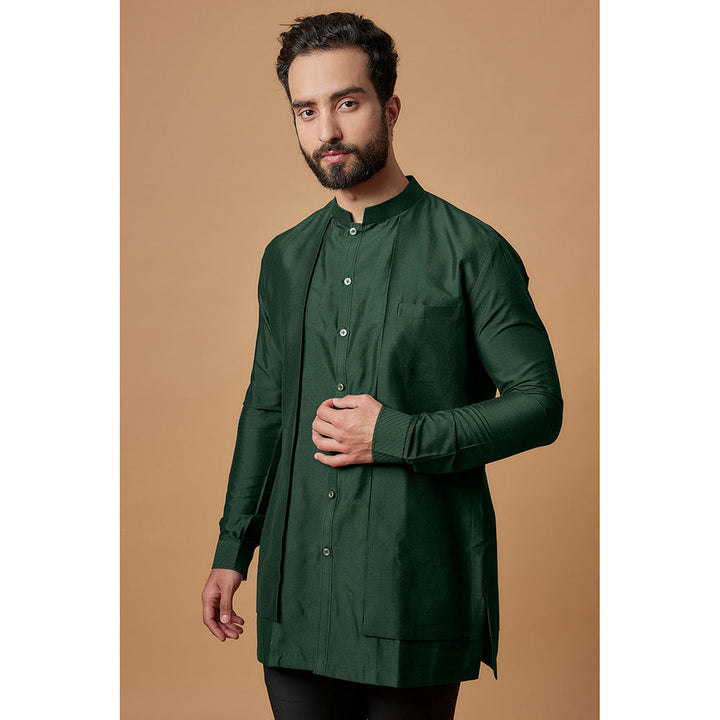 Bubber Couture Green Vedansh Shirt Kurta