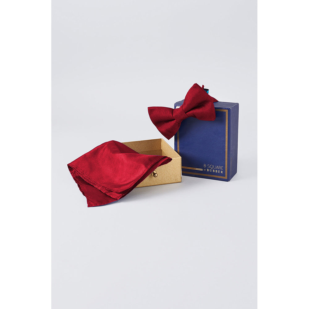 Bubber Couture Scarlet Bowtie and Pocket Square Set (Set of 2)
