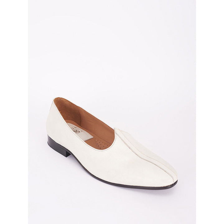 Bubber Couture Off-White Classic Italian Leather Mojaris