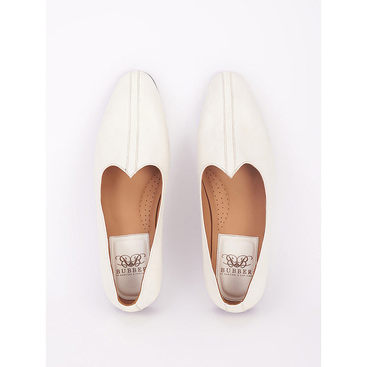 Bubber Couture Off-White Classic Italian Leather Mojaris