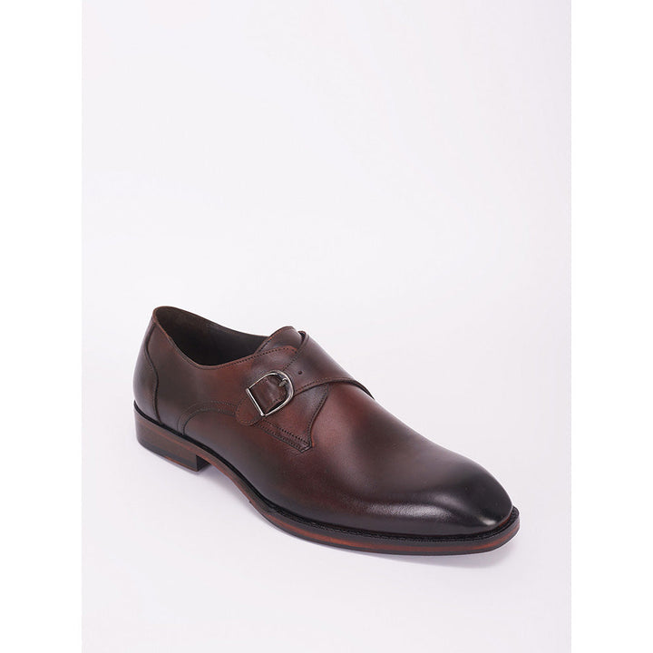 Bubber Couture Dark Brown Single Monk Strap Italian Leather Monk Straps