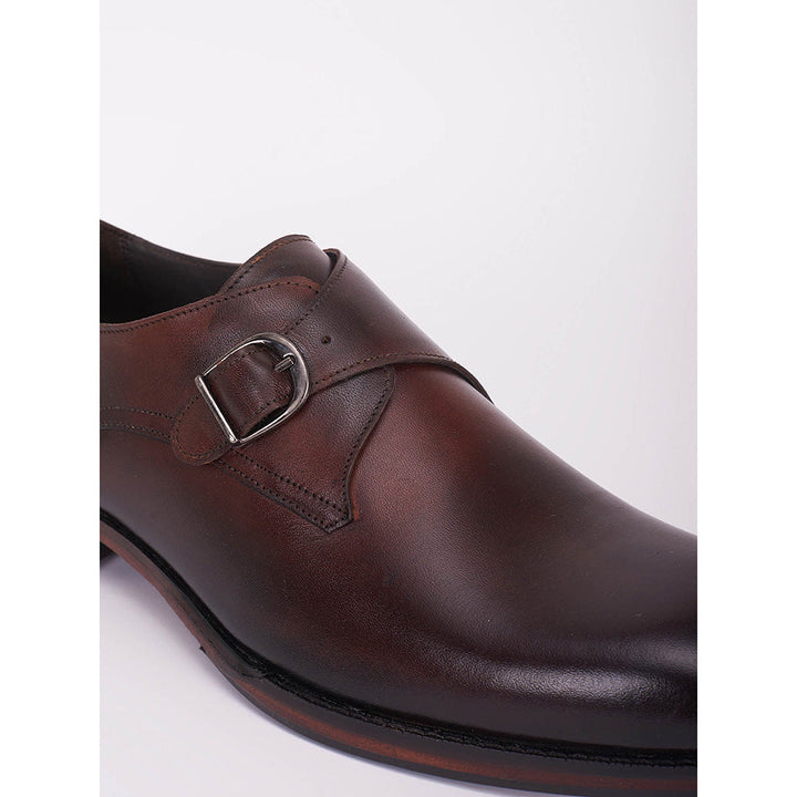 Bubber Couture Tan Classic Italian Leather Monk Straps Shoes