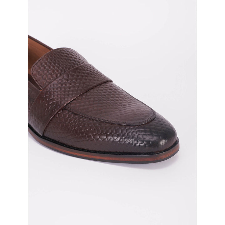 Bubber Couture Brown Mesh Italian Leather Loafers Shoes