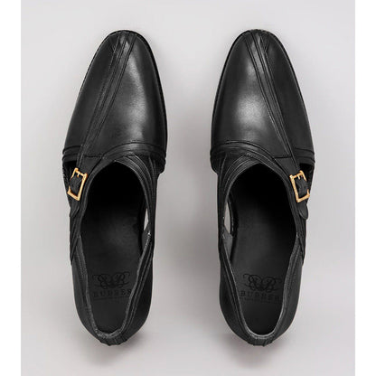 Bubber Couture Chester Grey Pintucked Italian Leather Peshawari Sandals