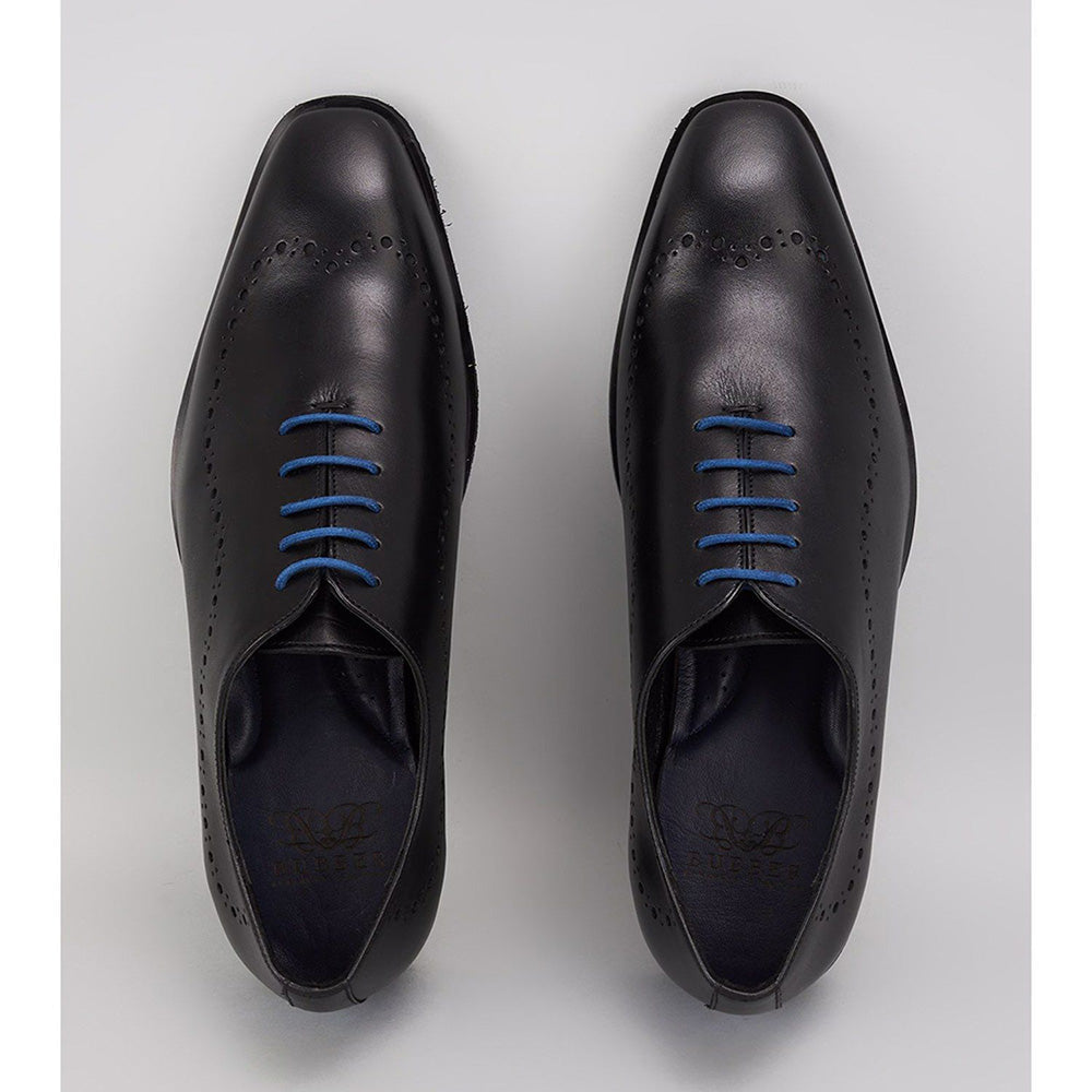 Bubber Couture Noah Black & Blue Italian Leather Sneaker Shoes