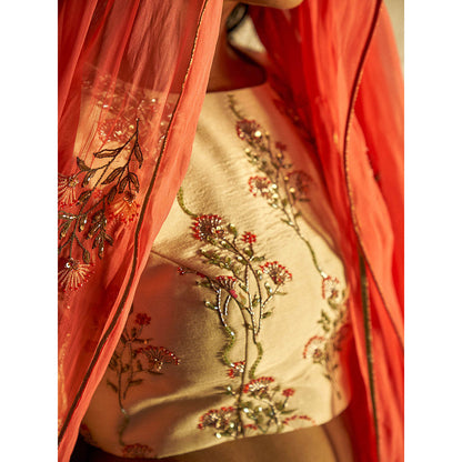 17 : 17 by Simmi Saboo Bustier and Skirt with Dupatta (Set of 3)