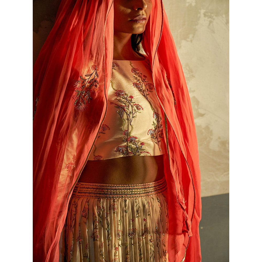 17 : 17 by Simmi Saboo Bustier and Skirt with Dupatta (Set of 3)