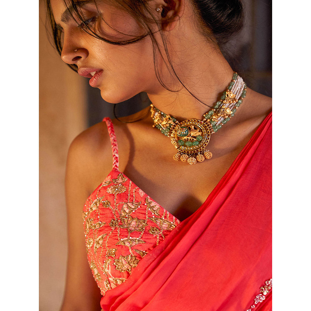 17 : 17 by Simmi Saboo Bustier and Drape Saree with Belt