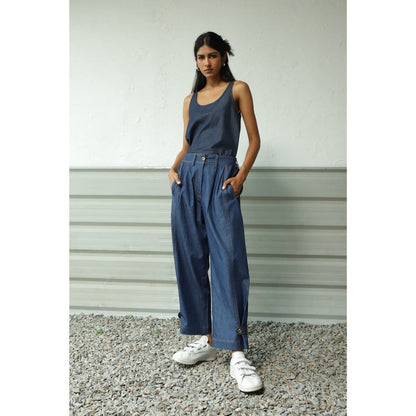 CANOOPI Denim Blue Date Duo Co Ord (Set of 2)