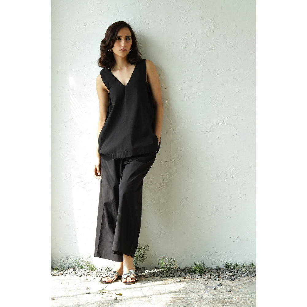 CANOOPI Black Midnight Travel Co Ord (Set of 2)