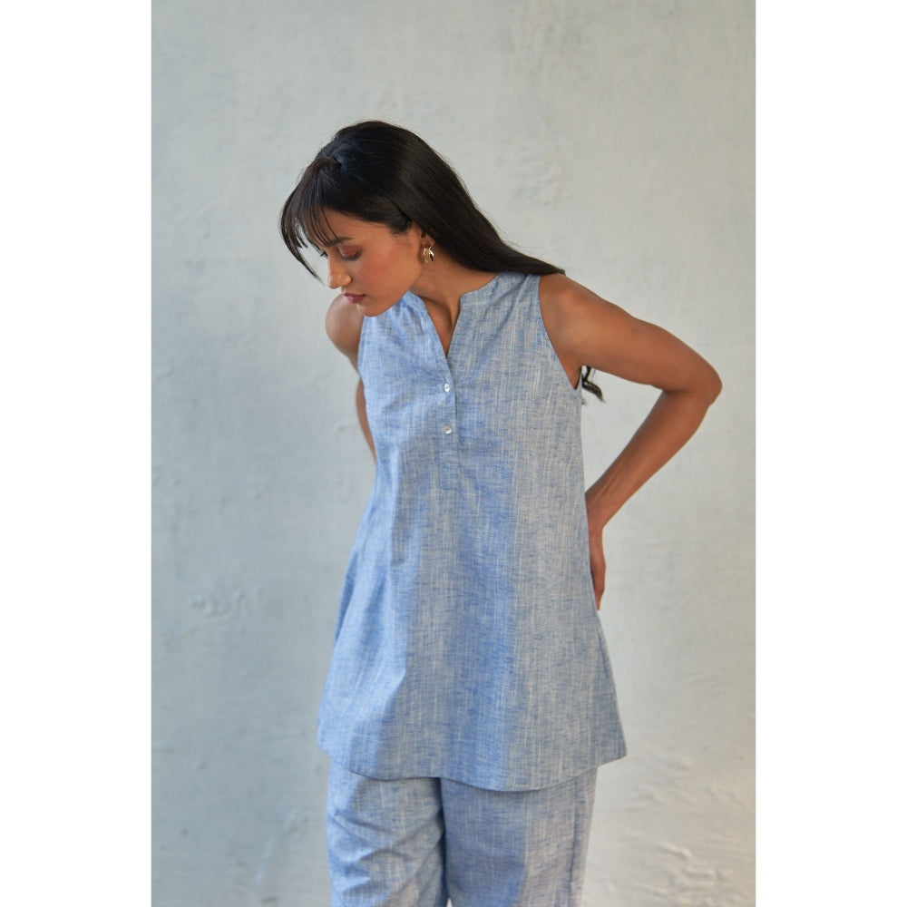 CANOOPI Blue Nesta Textured Co Ord (Set of 2)