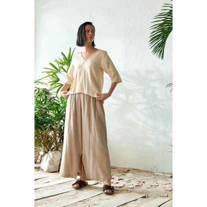 CANOOPI Beach Beige Top with Pant (Set of 2)