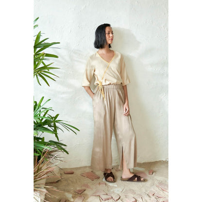 CANOOPI Beach Beige Top with Pant (Set of 2)