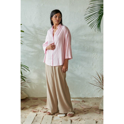 CANOOPI Blush & Frappe Shirt with Trouser (Set of 2)