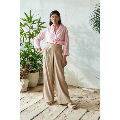 CANOOPI Blush & Frappe Shirt with Trouser (Set of 2)