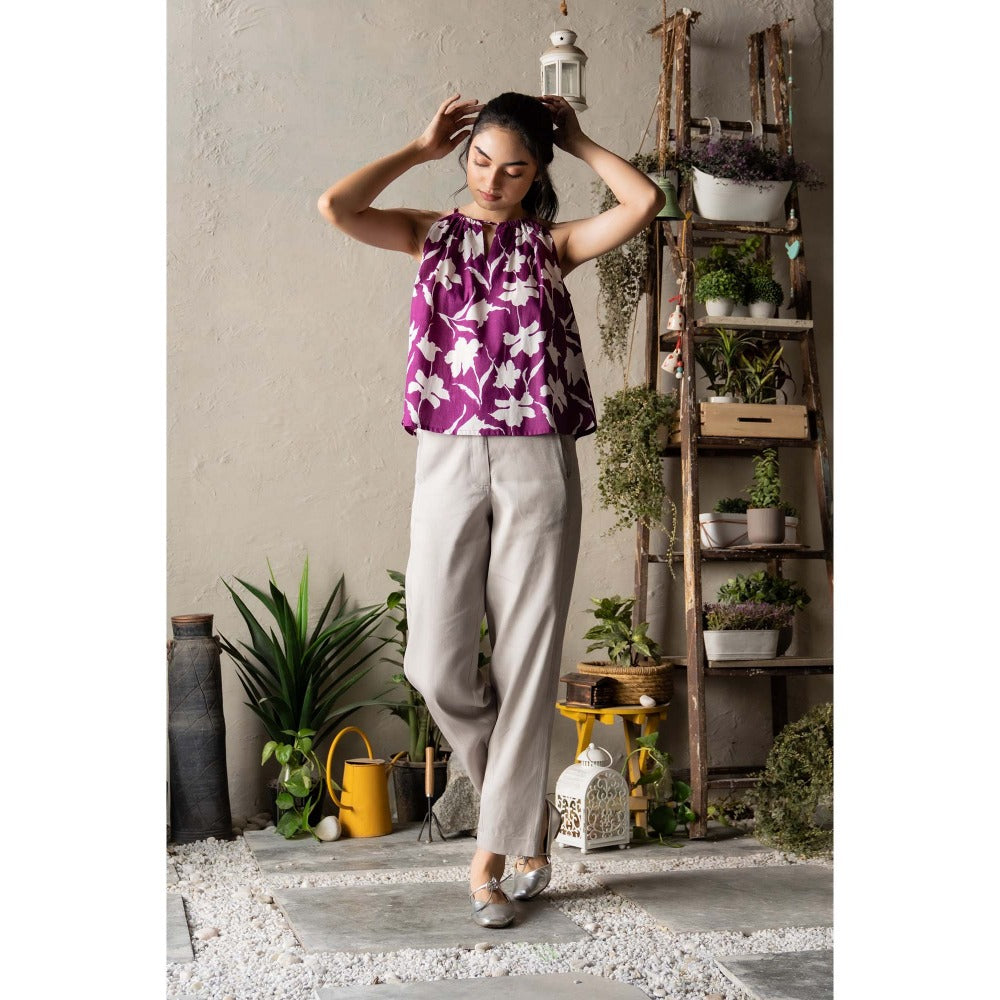 CANOOPI Corner Bloom Top with Trouser - Purple (Set of 2)