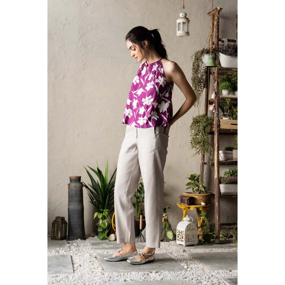 CANOOPI Corner Bloom Top with Trouser - Purple (Set of 2)
