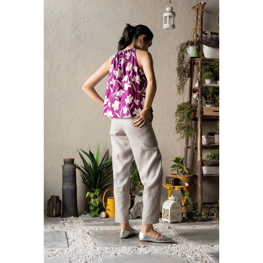 CANOOPI Corner Bloom Top with Trouser - Purple (Set of 2)