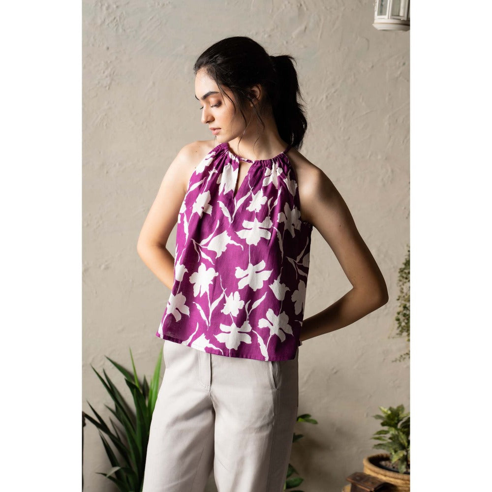 CANOOPI Corner Bloom Top with Trouser - Purple (Set of 2)