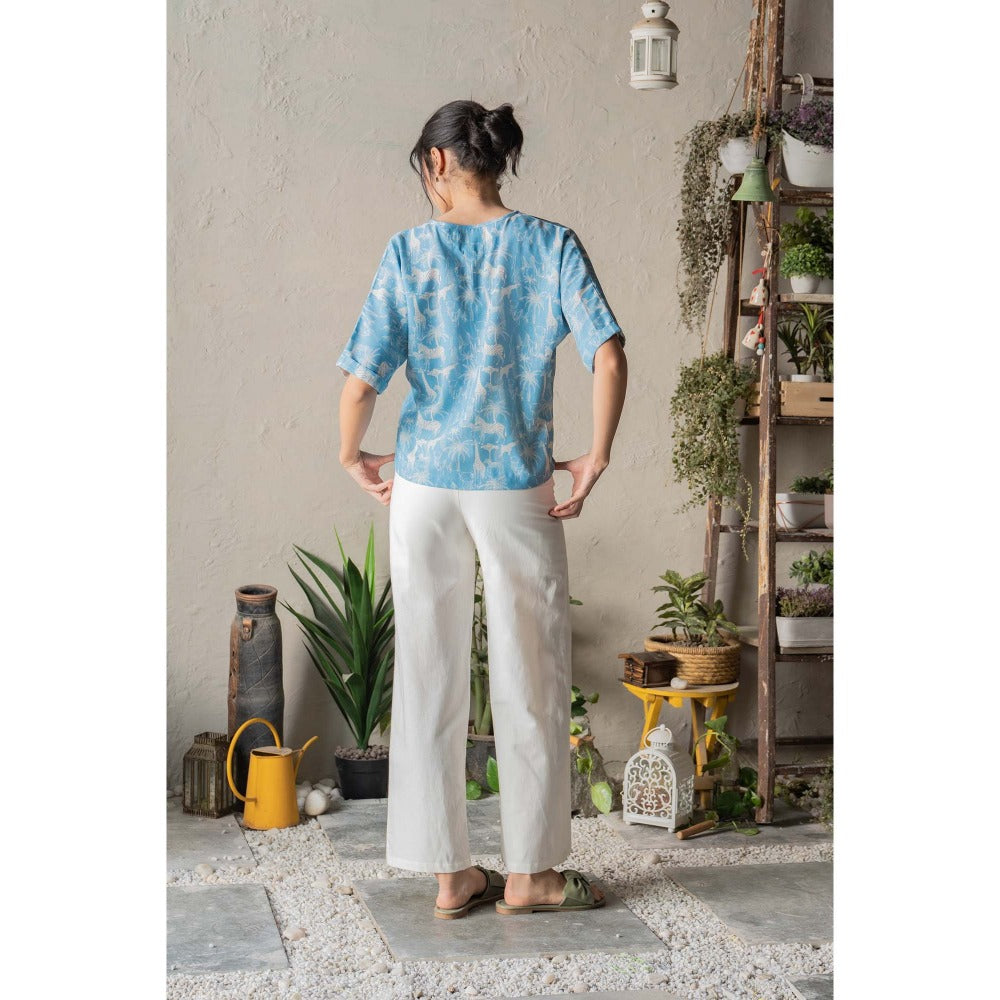 CANOOPI Blue Maasaimaara Top with Pant (Set of 2)