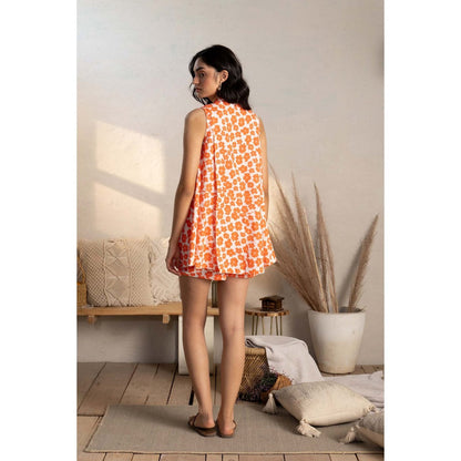 CANOOPI Orange Freesia Orange Co-Ord (Set of 2)