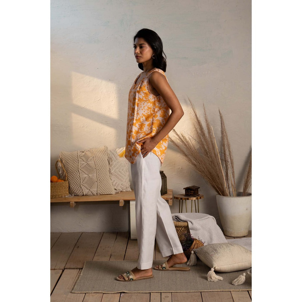 CANOOPI Yellow Prairie Whisper Top with Pant (Set of 2)