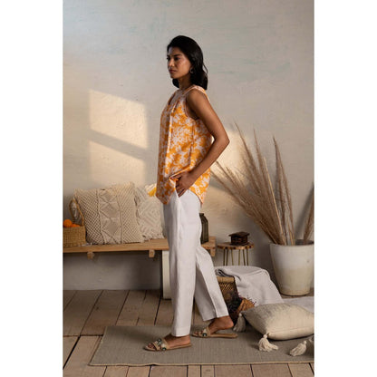 CANOOPI Yellow Prairie Whisper Top with Pant (Set of 2)