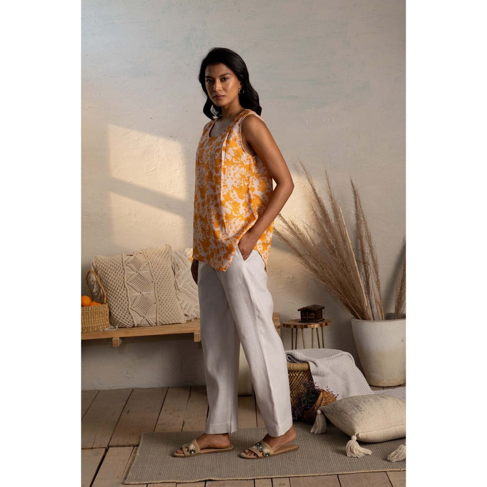 CANOOPI Yellow Prairie Whisper Top with Pant (Set of 2)