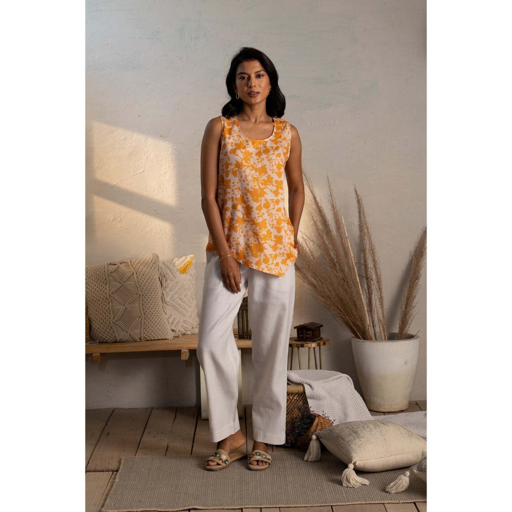 CANOOPI Yellow Prairie Whisper Top with Pant (Set of 2)