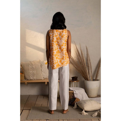 CANOOPI Yellow Prairie Whisper Top with Pant (Set of 2)